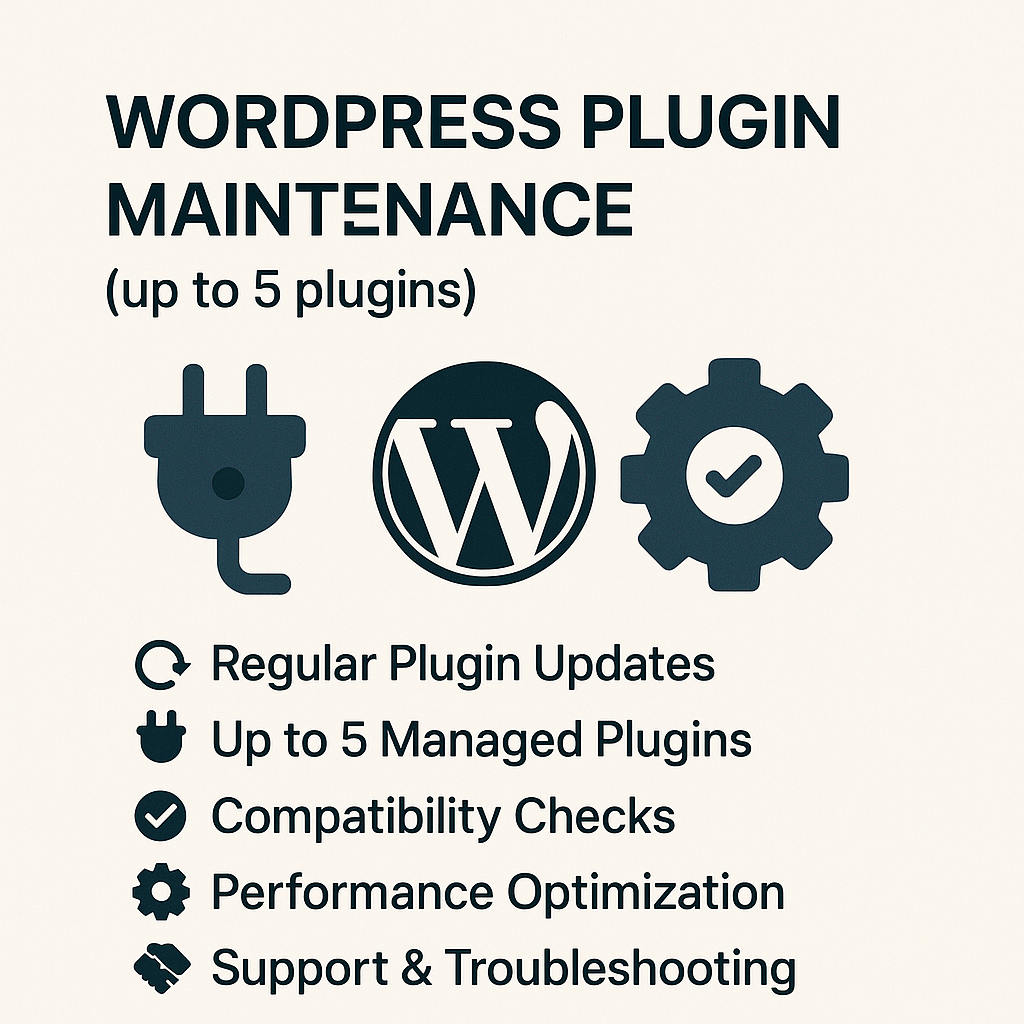 WordPress Plugin Maintenance (up to 5 plugins)