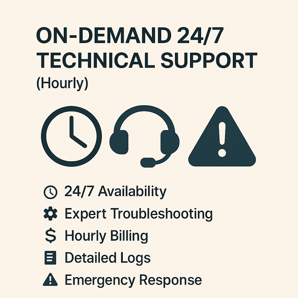 On-Demand 24/7 Technical Support (Hourly)