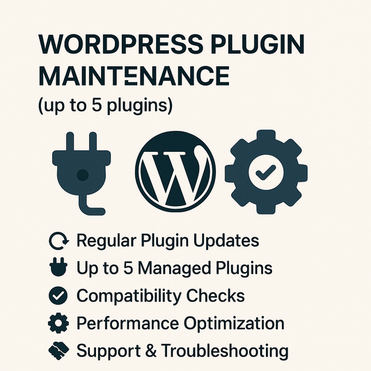 WordPress Plugin Maintenance (up to 5 plugins)