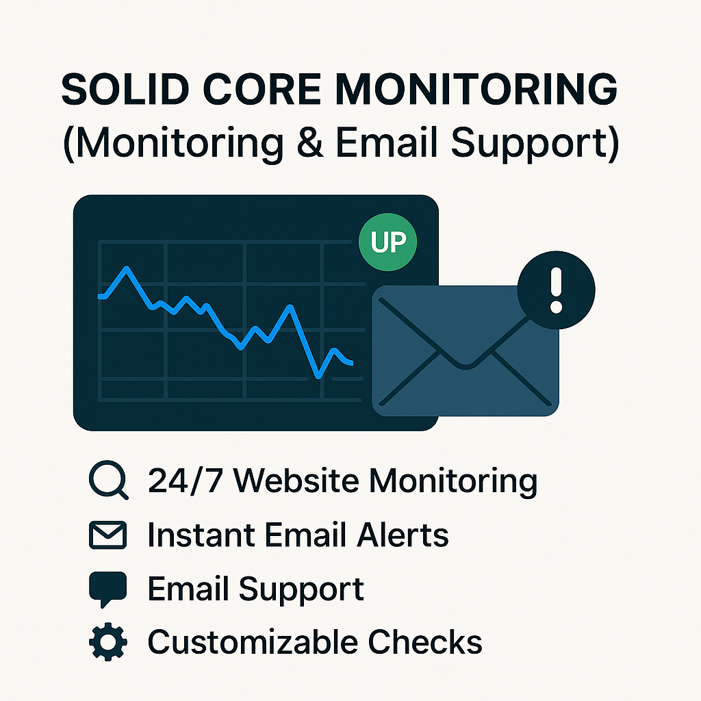 Solid Core Monitoring (Monitoring & Email Support)