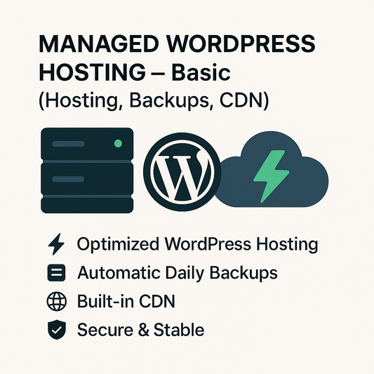 Managed WordPress Hosting – Basic (Hosting, Backups, CDN)